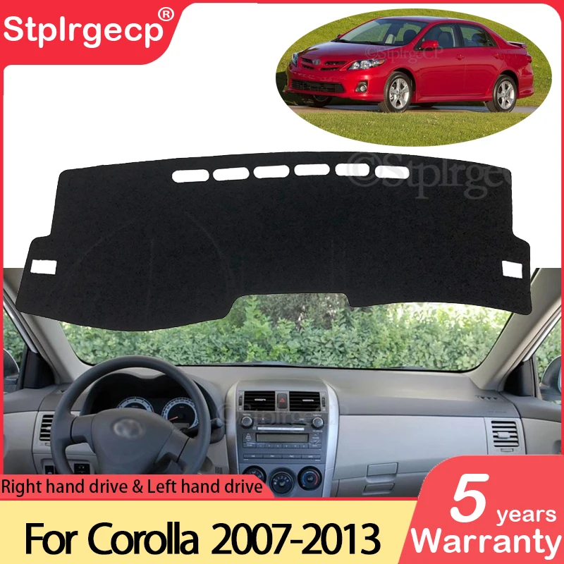 for Toyota Corolla E140 E150 2007~2013 Anti-Slip Mat Dashboard Cover Pad Sunshade Dashmat Carpet Car Accessories 2008 2011 2012