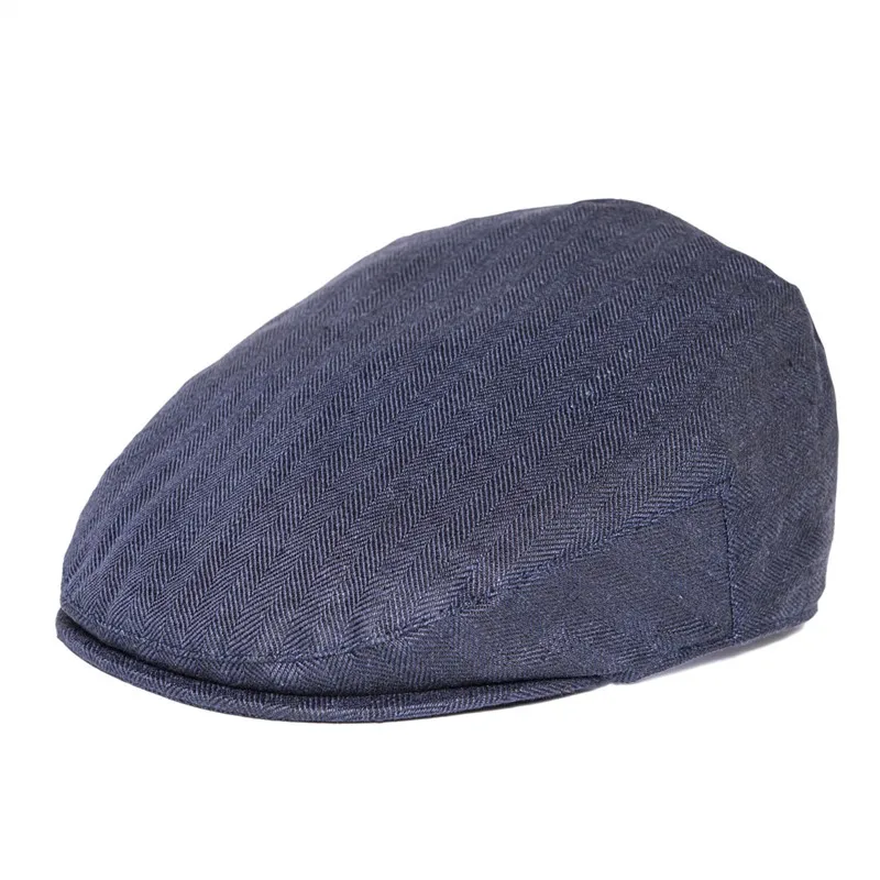 BOTVELA Linen Flat Cap Men Women Herringbone Newsboy Caps Driving Bunnet Ivy Hat Bakerboy Hats Summer Boina 006