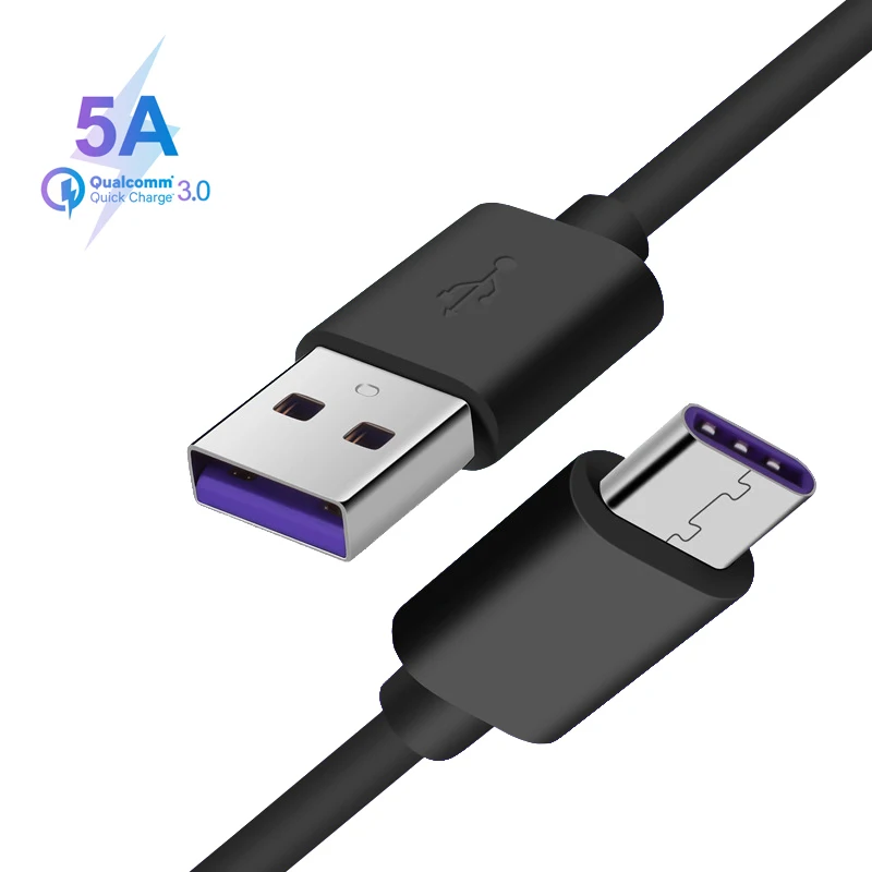 5A Supercharge Type-C Cable For HUAWEI P40 Pro P40 P30 Pro P20 Lite Mate 20 P10 HONOR 7 Pro 6 SE 20 V30 20S Fast Charging Wire