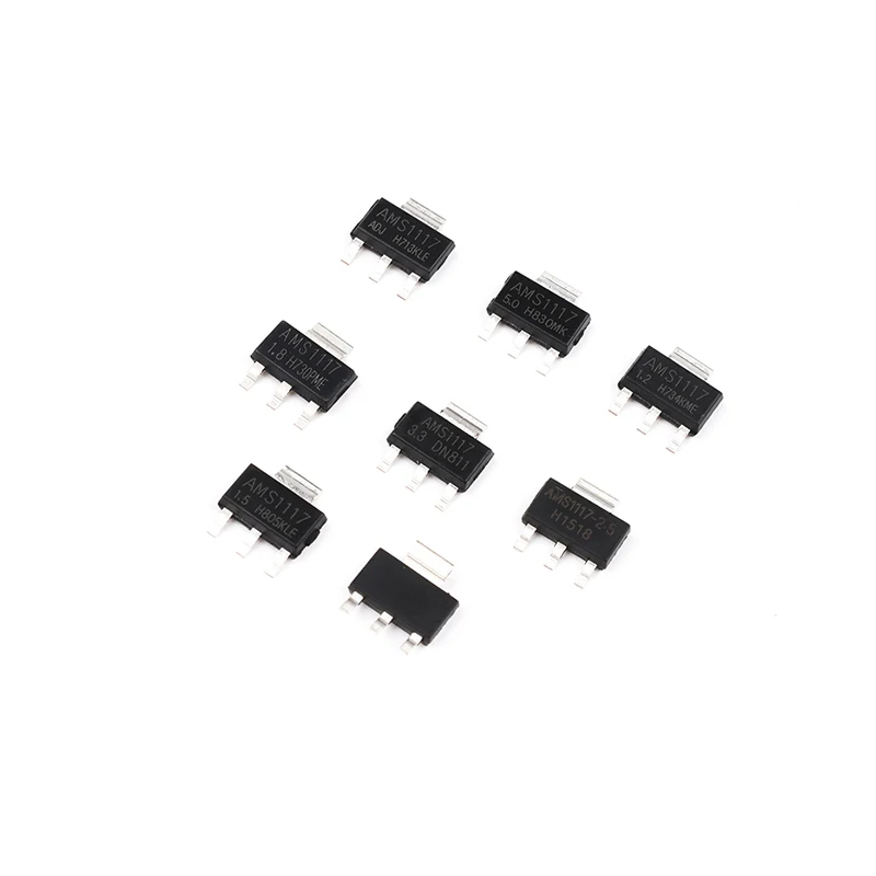 70/LOTE AMS1117 Voltage Regulator Kit 1.2V/1.5V/1.8V/2.5V/3.3V/5.0V/ADJ 1117 7 Values Each 10PCS SOT223