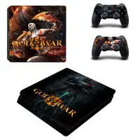 Calcomanías adhesivas de piel delgada God of War PS4 para consola PS4 delgada y vinilo de piel de controlador