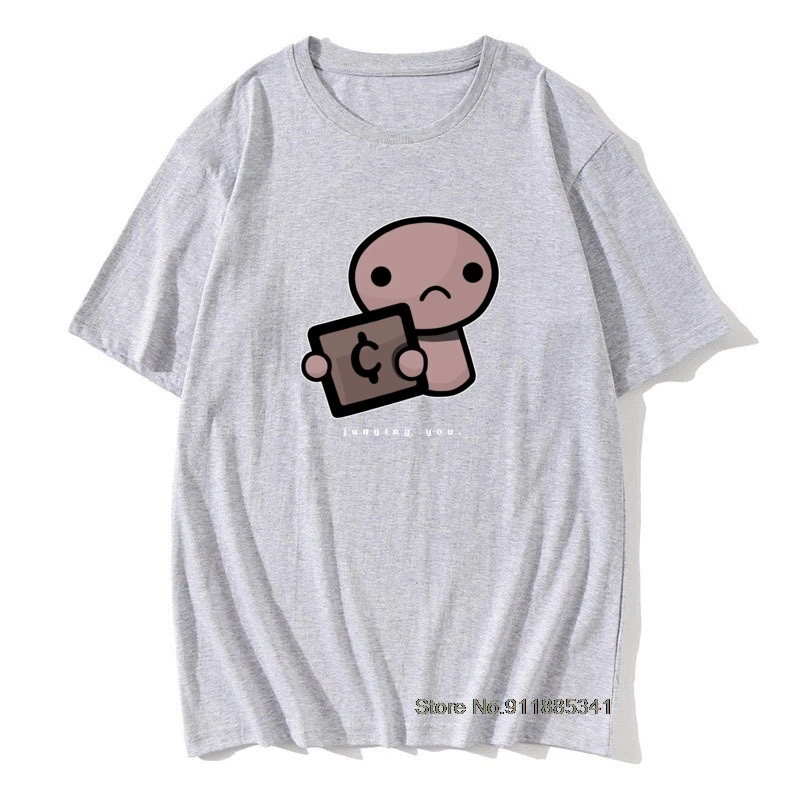 The Binding Of Isaac T Shirt Judging You Dark Background T-Shirt Oversized Tops Tee Tee Shirt Funny Graphic Male Tshirt