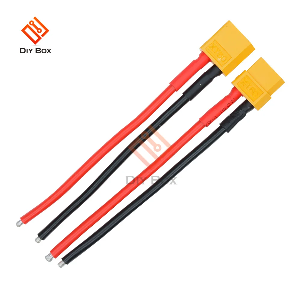 5 Stück XT60 XT-60 Stecker-Buchsen-Verbinder mit Silikon-14-AWG-Kabel für RC Lipo-Akku Quadcopter Multicopter – Detail 8