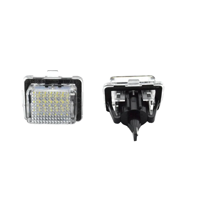 2pcs 12V LED License Plate Light Bulb No Error Canbus For Benz W204 W221 W212 W216 White Number Plate lamp