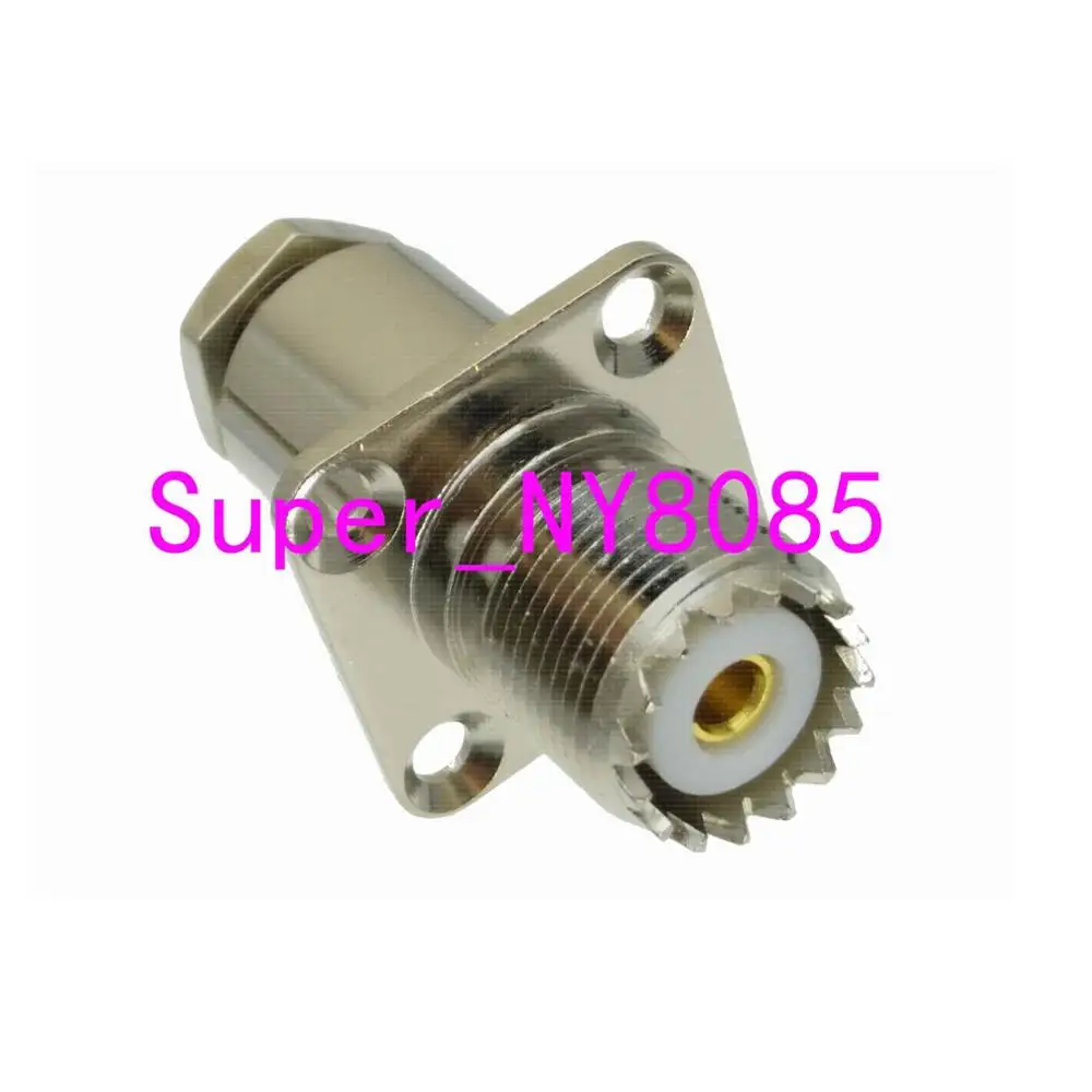 1pce Connector SO239 UHF female 4-hole 25mm flange clamp RG58 RG142 LMR195 RG400