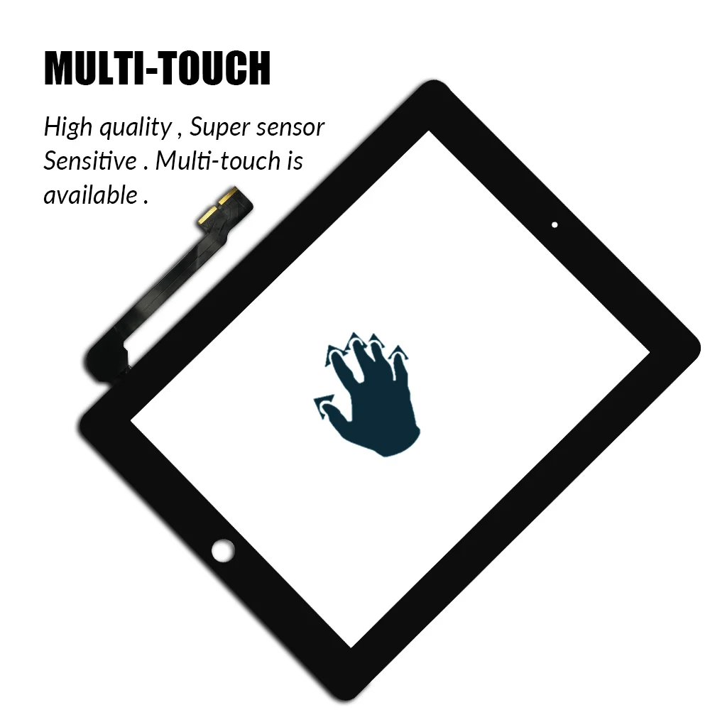 New Touch Screen For iPad 3 4 iPad3 iPad4 A1416 A1430 A1403 A1458 A1459 A1460 LCD Outer Digitizer Sensor Glass Panel Replacement