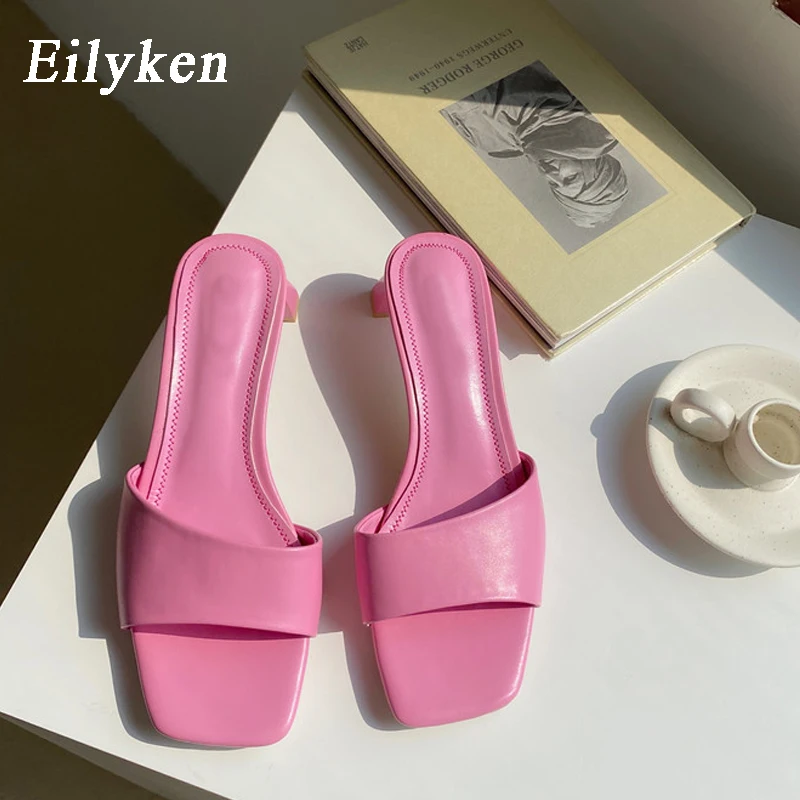 Eilyken Summer Brand Slippers Women Outdoor Beach Flip Flop Open Toe Flat Casual Low Heel Leisure Sandal Female Slides