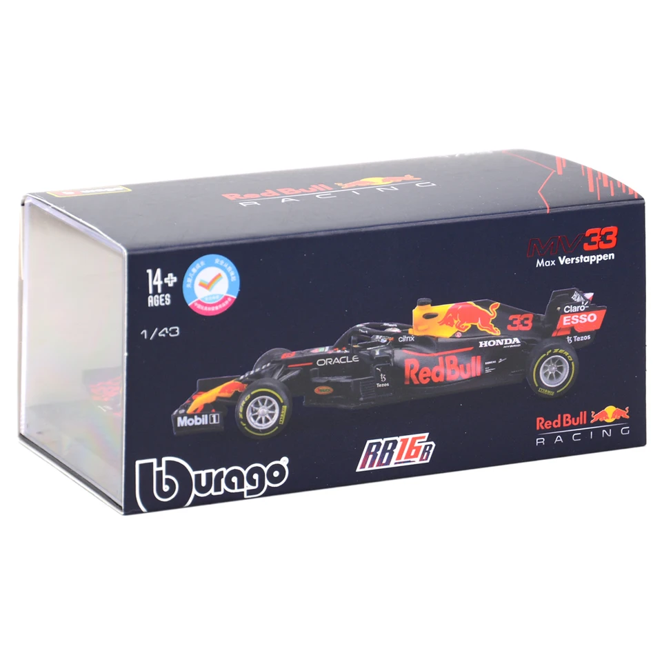 Bburago 1:43 Red Bull 2021 RB16B #33 #11 F1 Formula Car Static Die