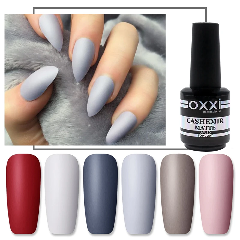 oxxi 15ml Velour Matte Top Coat Gellak Nail Art Semi-permanent UV Varnish Gel Polish Rubber Base and Top Primer Set For Nails