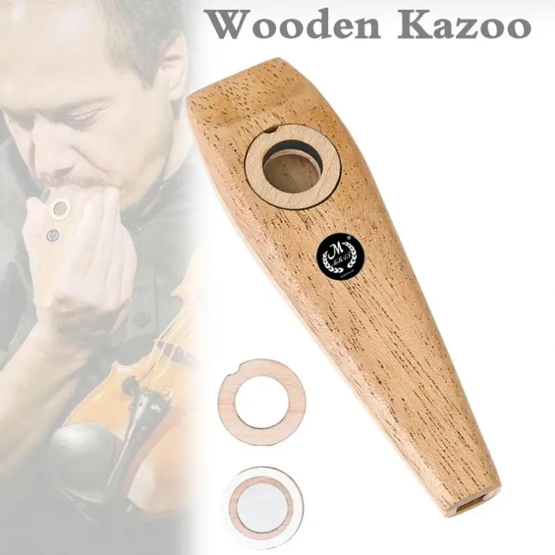 

Wooden Mahogany Kazoo Orff Instruments Ukulele Guitar Partner Wood Harmonica for Flute Instrument Music Lovers Flute Pipe