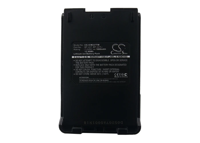 بطارية ل Icom IC-M88 ، IC-U80E ، IC-V80 ، IC-V80E ، IC-V85 ، IC-V85E ، BJ-193 ، BJ-265 ، BP-227 ، BP-227Li ، BP-227UL 7.2V/أماه