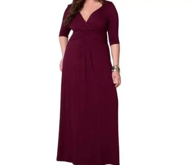 Black V Neck Half Sleeve Women Dress Plus Size 3XL Summer Big Size Casual Women Clothing For Party Elegant Lady Dress