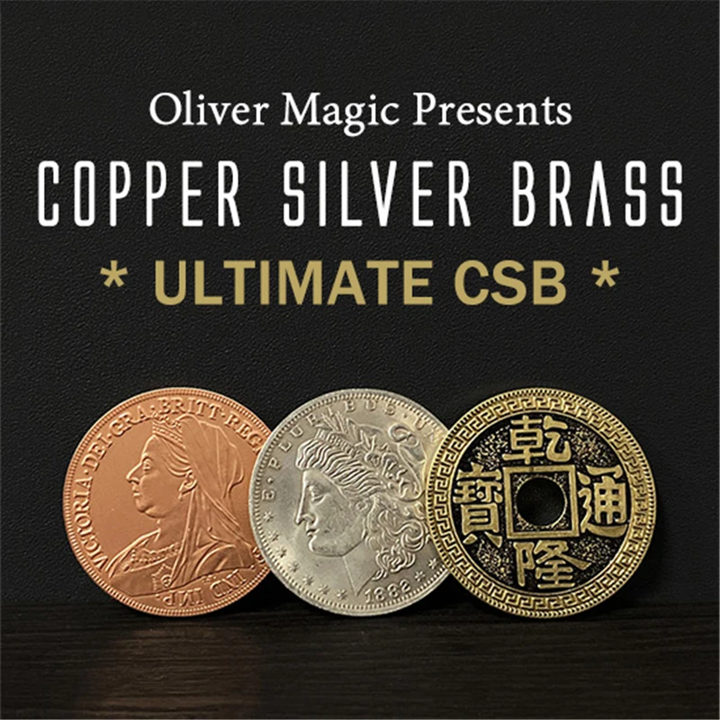 Ultimate CSB 2.0 by Oliver Magic Copper Silver Brass Transposition Close Up Coin Magic Tricks Mentalism Magic Street Gimmicks