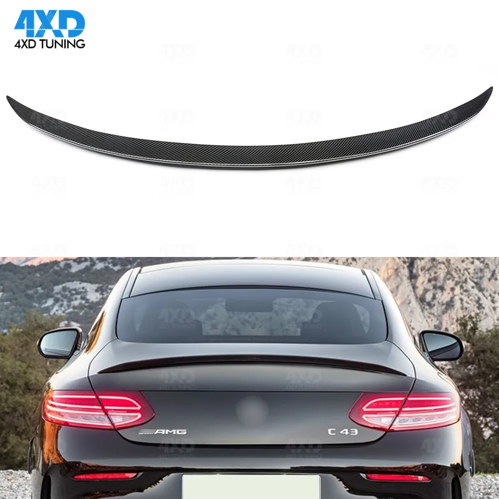 

W205 Coupe Carbon Spoiler C43 Style For Mercedes C63 C200 C300 C220 C250 C43 AMG Rear Trunk Spoiler Wing 2015 2016 2017 20182019