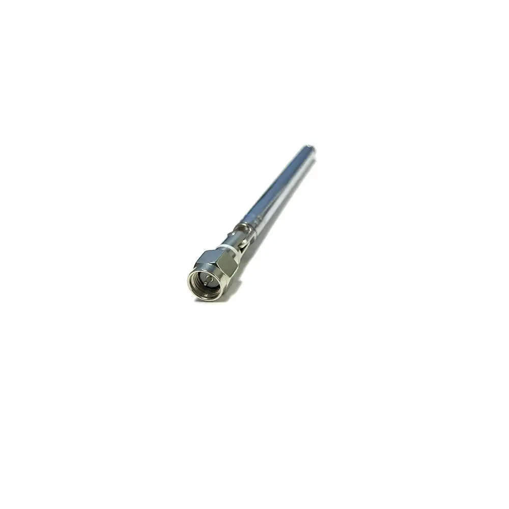Substituição da antena telescópica, Conector macho SMA, 5 seções, 100mm, 300mm total, Rádio, TV, DIY, novo, 1pc