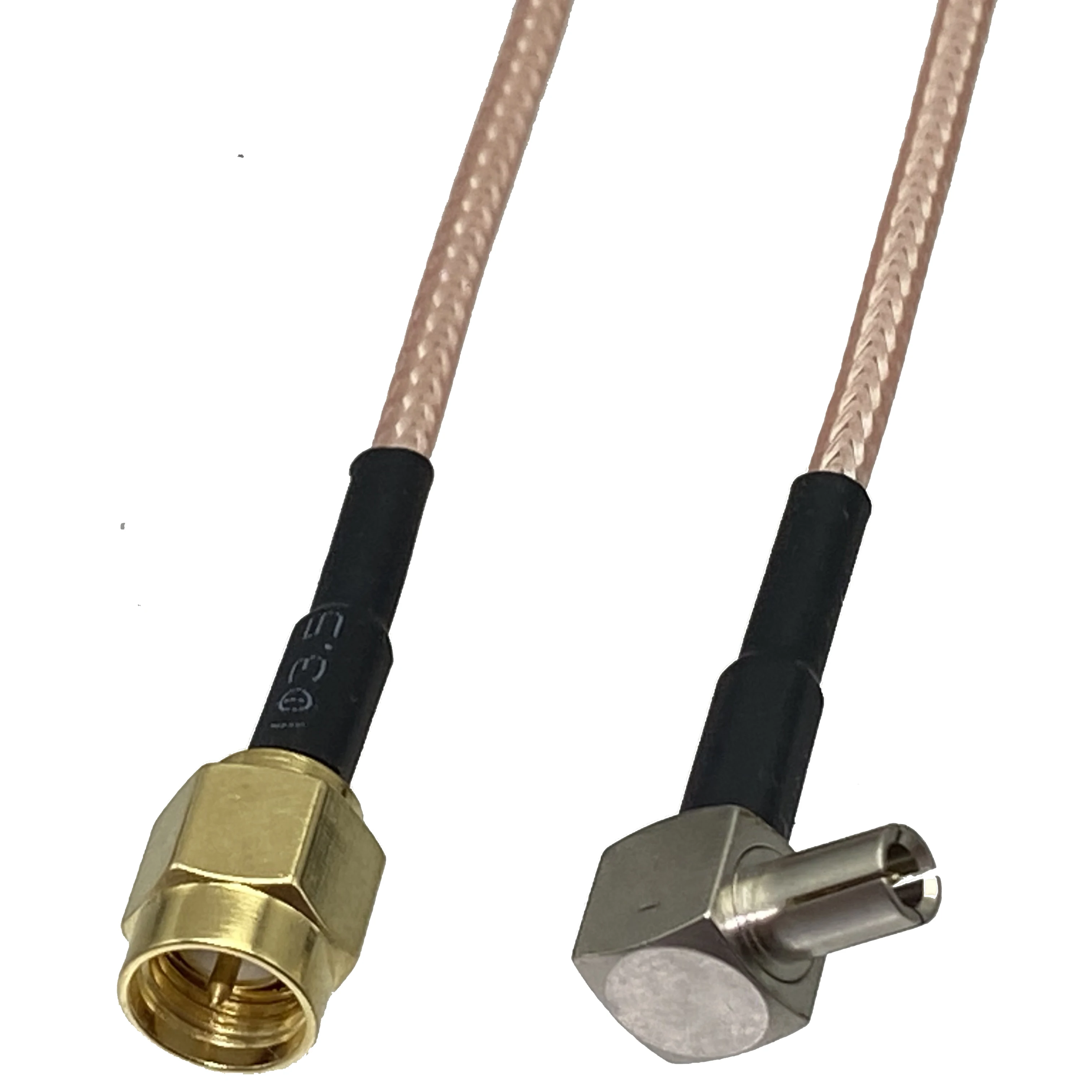 RG316 Cable SMA Male Plug to TS9 Male Plug Right Angle Crimp Connector RF Coaxial Pigtail Jumper Wire Terminal 4inch~10FT