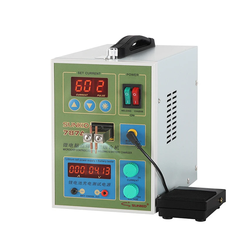 SUNKKO 787A Battery Spot Welder 1.5KW Multifunction Spot Welding Machine 18650 Batteries Welding Charging Test 220V Pulse Welder