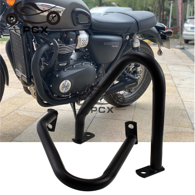 For Triumph Bobber Bonneville T100 T120 Street Twin Cup Thruxton 1200 R Engine Guard Crash Bar 2016 2017 2018 2019 2020 2021