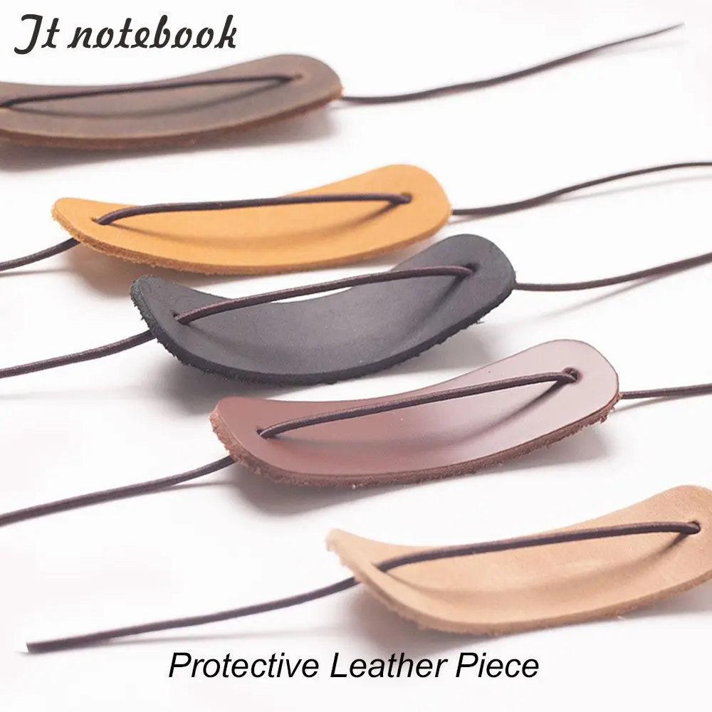 Genuine Leather Notebook Closer Protective Leather Piece With Repair Rubber Band For Handmade Travel Journal Accessories