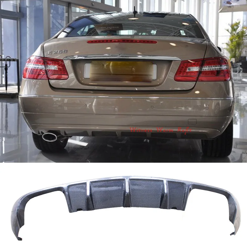 W207 C207 Carbon Fiber Rear Bumper Diffuser Lip Spoiler for Benz W207 E-class Coupe E260 E300 E350 Standard Bumper 2010 -2013