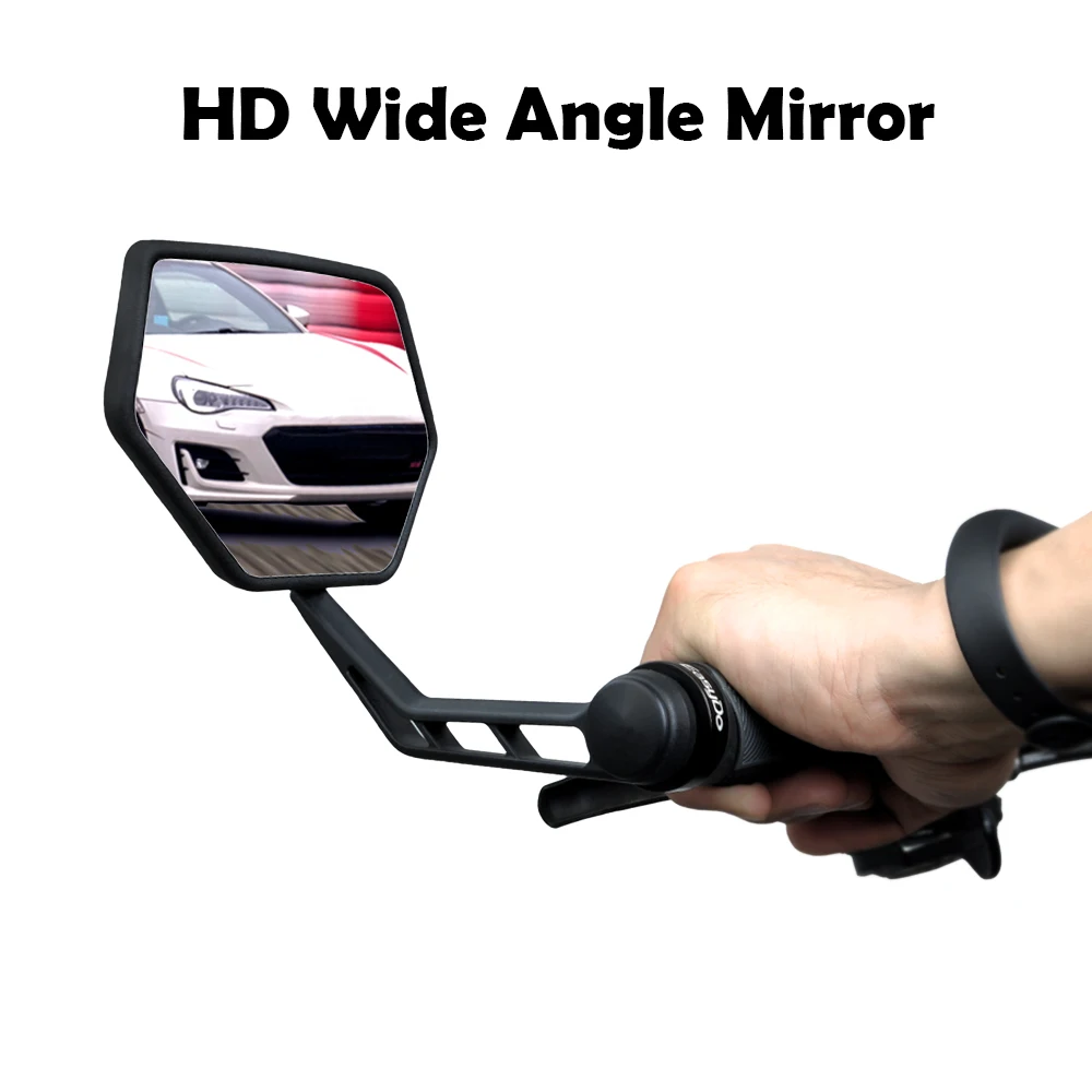 EasyDo 1 Pair Bicycle Rear View Mirror Bike Cycling Wide Range Back Sight Reflector Adjustable Bar End Mirrors Save Space