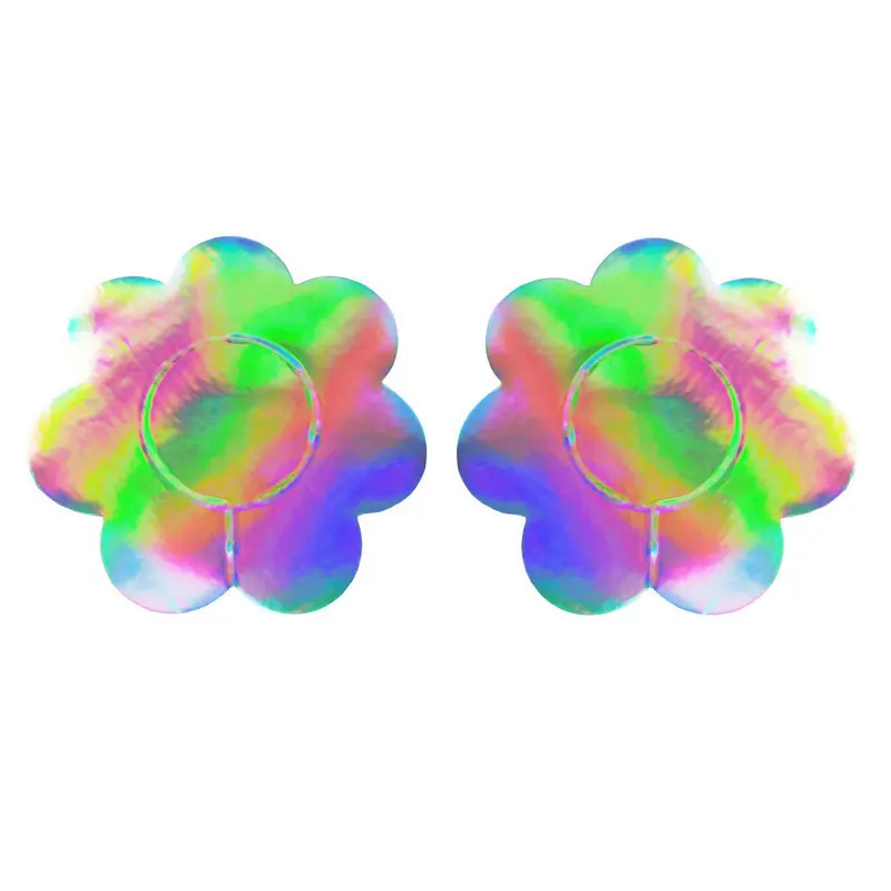 Ultra-thin Laser Colors Chest Sticker 50 Pairs (100 Pcs)Breast Pasties Nipple Cover Breathable Disposable Invisible Bra Adhesive