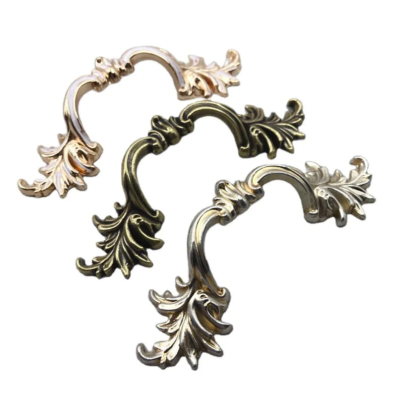 Retro Style Zinc Alloy European-style Bronze Antique Silver Gold White Oil Carving Door Drawer Handle Cabinet Wardrobe Handle