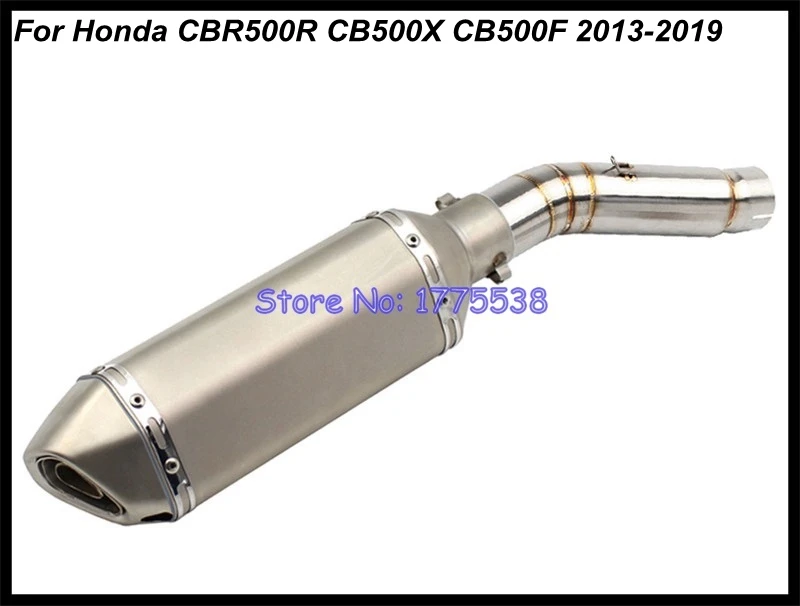 For Honda CB400F CB500F CBR500R CBR400R 2013-2015 CB500X CB400X 2013-2016 Motorcycle Exhaust Escape Moto Muffler with Link Pipe