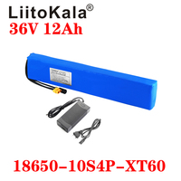 Liitokala 36V 12AH 18650 10S4P High Power and Capacity 42V Lithium Battery Electric Motorcycle Bicycle Scooter with BMS 42V 2A
