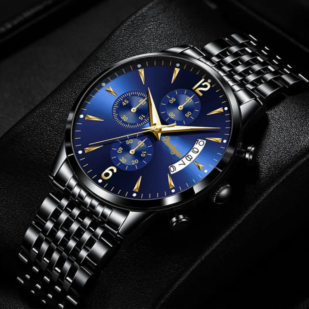 Top Brand Sport Luminous Watches Stainless Steel Fashion Luxury Waterproof Quartz Watch For Men Relojes Wristwatches Masculino