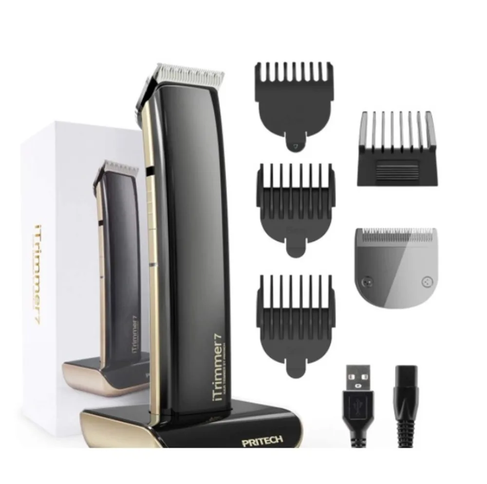 Kit Maquina Corte Acabamento Barba Pezinho Cabelo PR-2288