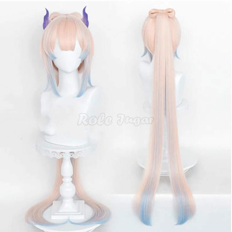 120cm Anime Game Genshin Impact Cosplay Sangonomiya Kokomi Wig Women Halloween Heat Resistant Synthetic Hair Wigs C59M275