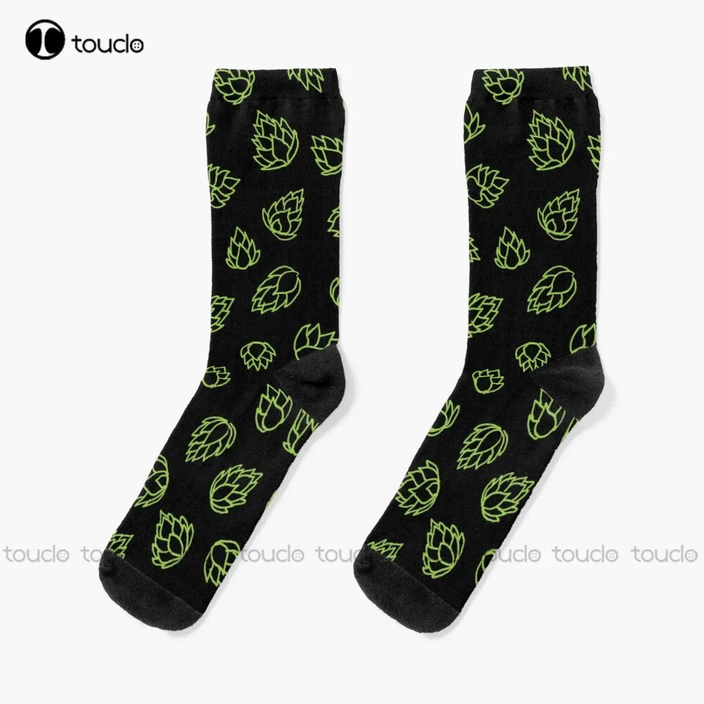 

Hop Cone Pattern Socks White Socks Women Personalized Custom Unisex Adult Teen Youth Socks 360° Digital Print Hd High Quality