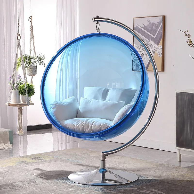 Altalena da esterno moderna in stile nordico con sfera in vetro acrilico Erhai Bubble Chair