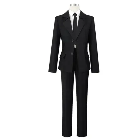 Kobeni Higashiyama Makima Power Denji Aki Cosplay Kostym Svart Outfit Män Kvinnor Devil Hunters Uniform 10 best sales Aki cosplay motorsågsman - №9