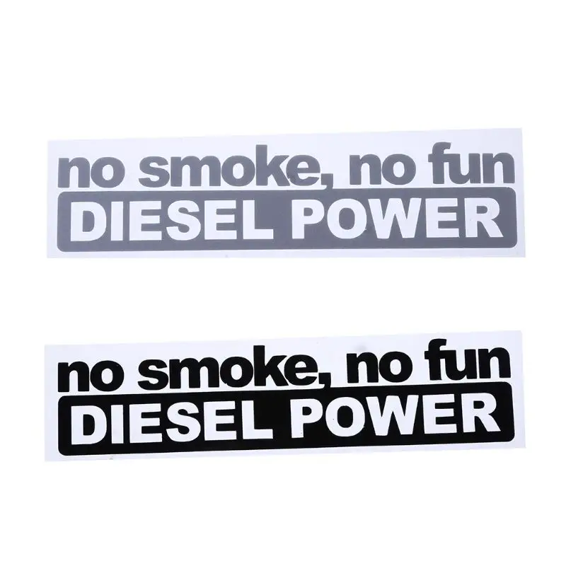 14.5CM*3.4CM Fashion NO SMOKE NO FUN DIESEL POWER Vinyl Decoration Car Sticker Decals Graphical