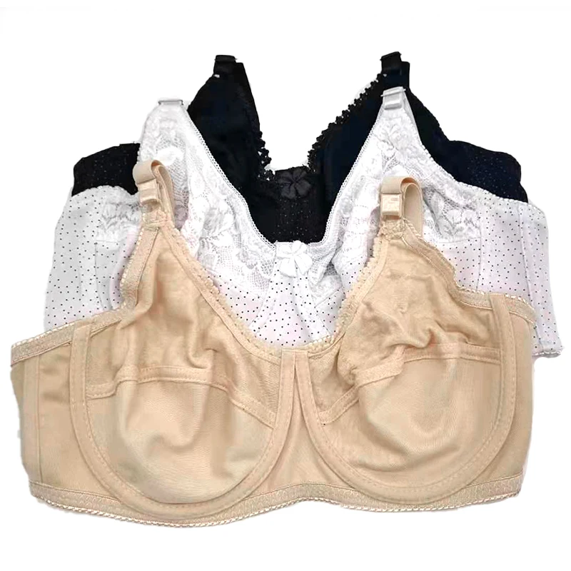 แฟชั่นคลาสสิก Bras สําหรับผู้หญิงเต็มรูปแบบลูกไม้ Bralette Underwire Push Up ชุดชั้นในเซ็กซี่ผ้าฝ้ายหน้าอกใหญ่ 34-46 Bh C22