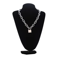 Punk Lock Chain necklace women/men Gothic chain choker collar goth Padlock pendant necklace emo grunge aesthetic egirl jewelry