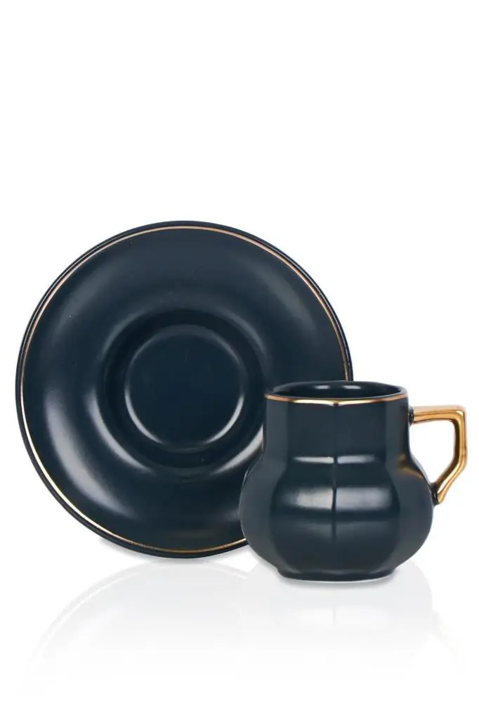 DOLBOVI Acar MXG-010265/12 Porcelain coffee cup Pad 6'lı Navy Blue mug кружка coffee cup cup