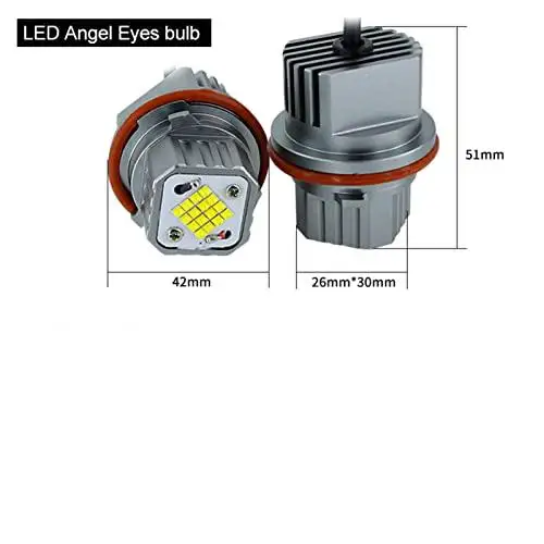 80W Error Free LED Angel Eyes Marker Lights Bulbs Fit for BMW E39 E53 E60 E61 E63 E65 E66 E87 525i 530i Xi 545i X3 M5 X5 00-09
