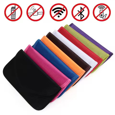 Colorful Faraday Cage Fob Pouch Keyless RFID Blocking Bag for Car Key Signal Blocker Case Automobiles Interior Accessories
