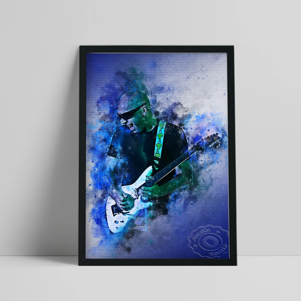 

Joe Satriani Best Guitarist Art Poster, America Rock Fans Collection Art Prints, Vintage Art Portrait Painting Home Wall Decor