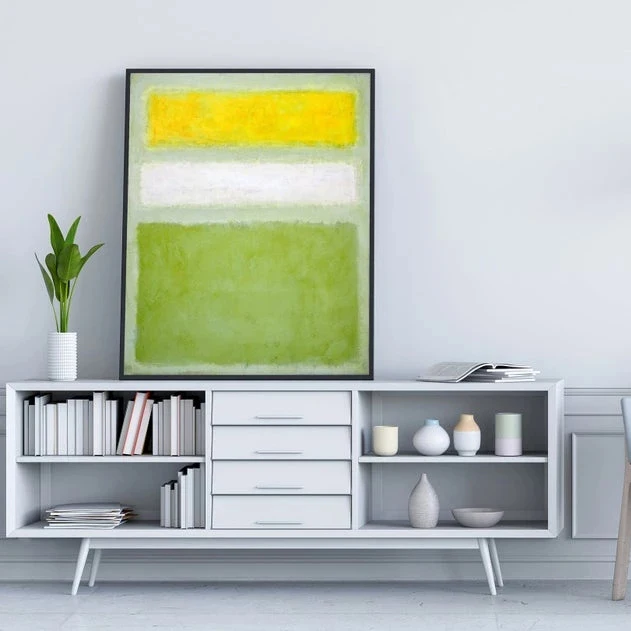 Abstract Handmade Green Oil Paintings Modern Wall Artwork Palette Mural Artwork Brush Pictures New Design Decors for Living Room