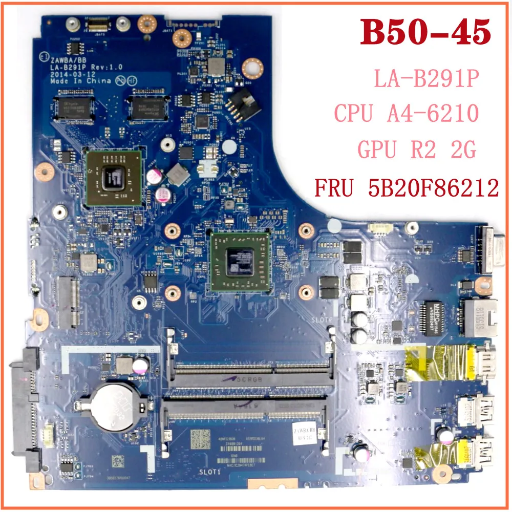 Placa base para Lenovo B50-45, LA-B291P R2, 2G, 80F0, FRU, 5B20F86212