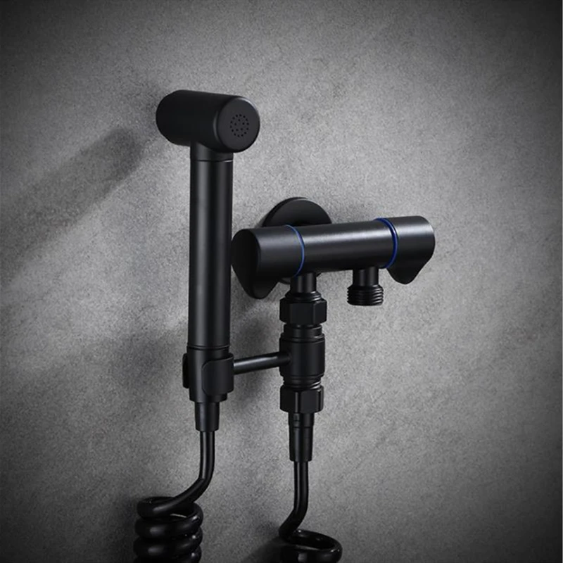 

High Quality Lacquered Black Bathtub Faucets Wall Mounted with Handheld Shower Bathtub Faucet Bathroom Mixer Taps Bath