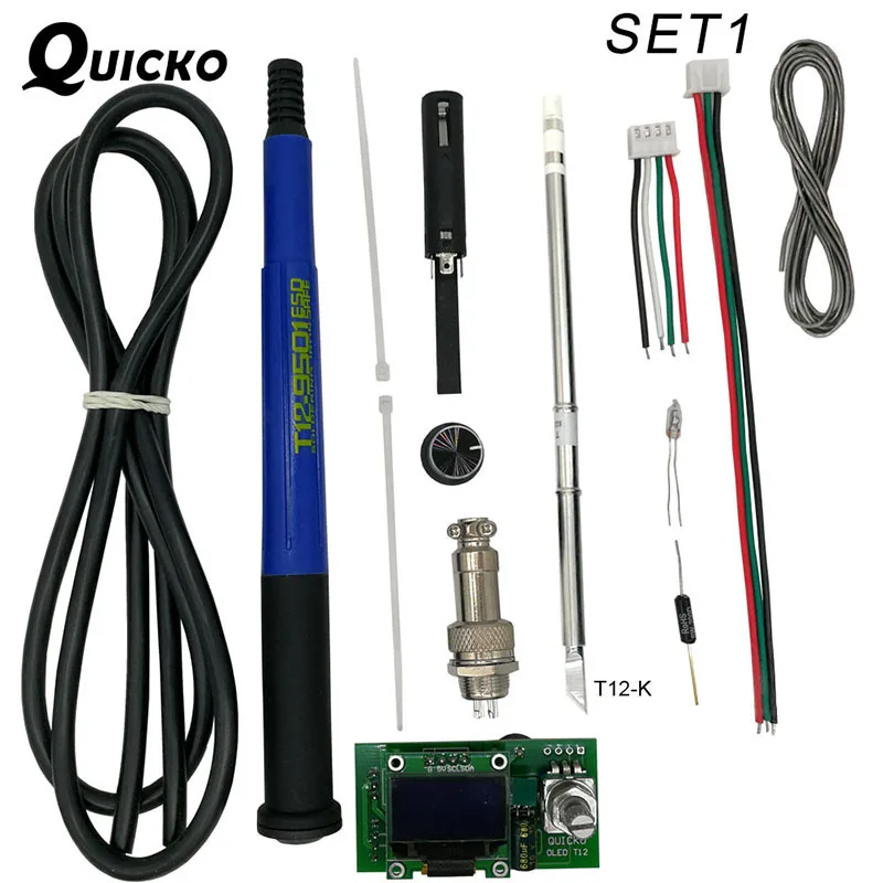 

QUICKO Temperature adjust T12 STC OLED Controller Digital Soldering Iron Station welding Display panel Apply to HAKKO T12 tips