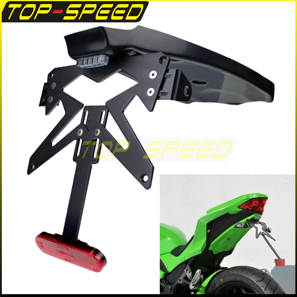 

Motorcycle License Plate Tag Bracket Fender Eliminator For Kawasaki Ninja 250R 2008 2009 2010 2011 2012