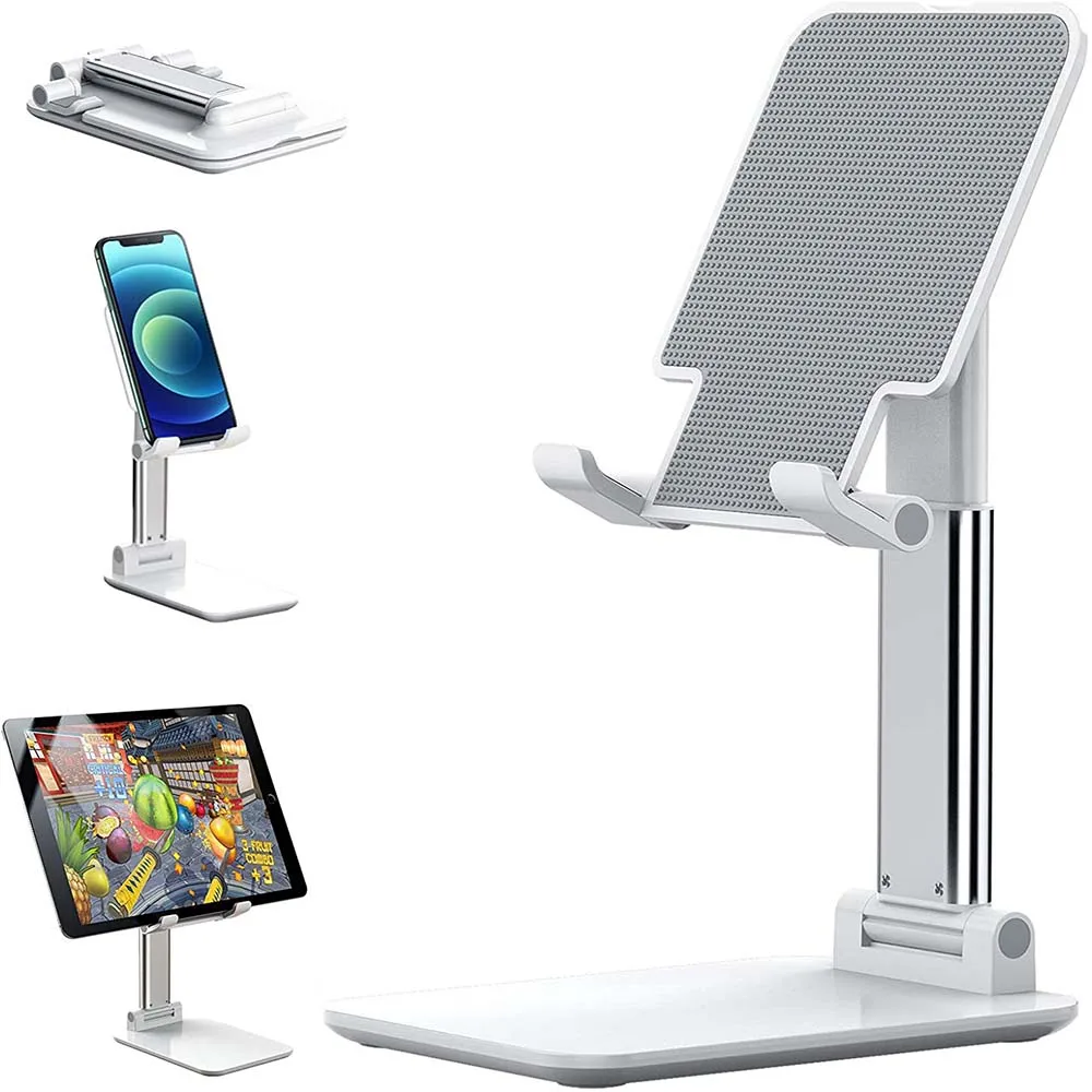 

Universal Desktop Mobile Phone Brachet Tablet Holders Stand for IPhone IPad Foldable Adjustable Height Angle Desk Stand