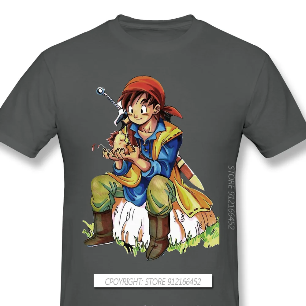 Customization Clothes Dragon Quest Funny Anime Manga Novelty Short Sleeve Man\'s T-Shirts Cute Fashion For Men