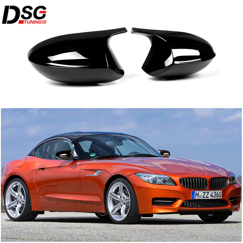 

2xMirror Cover Car Side Door Rearview Side Mirror Covers Cap For BMW Z4 E89 Convertible 2009-2016 ABS Reaplacemet Gloss Black